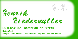 henrik niedermuller business card