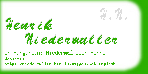 henrik niedermuller business card